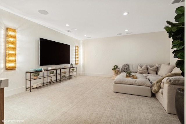 view of carpeted living room