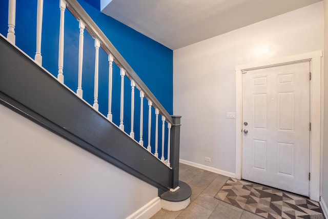 view of tiled foyer