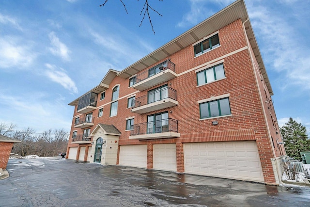 view of property featuring a garage