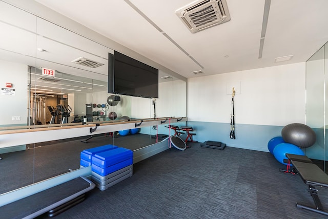 view of workout area