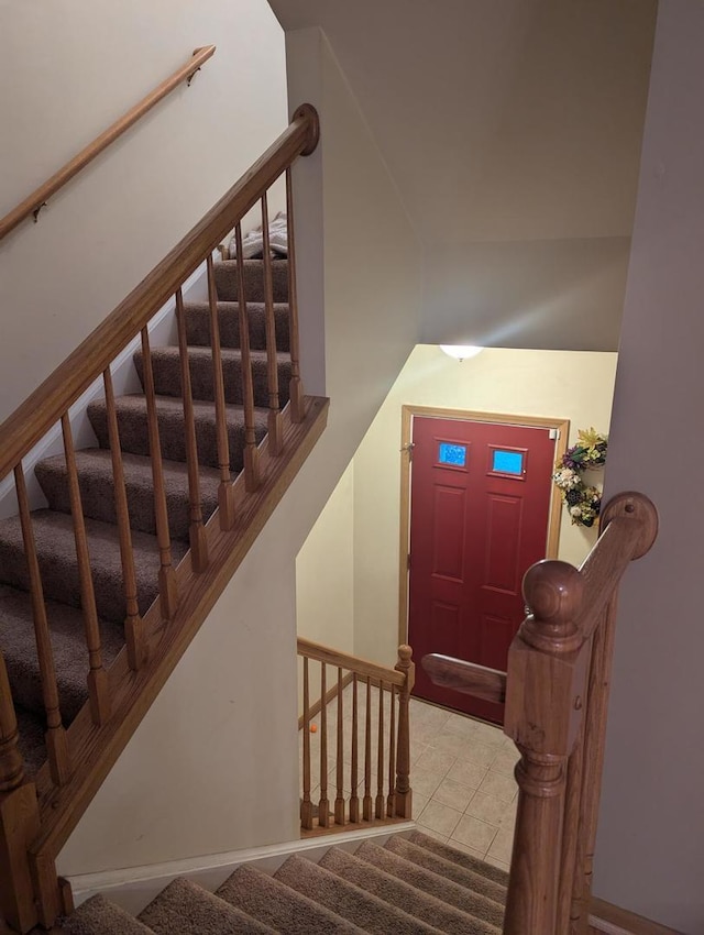 view of tiled entrance foyer