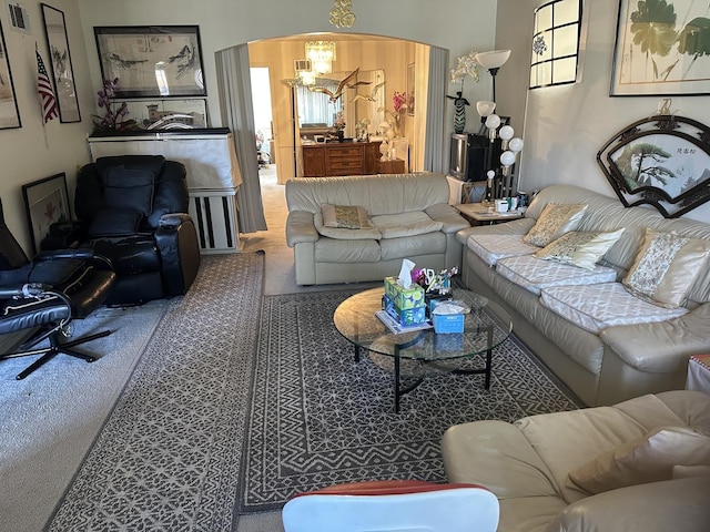 view of carpeted living room