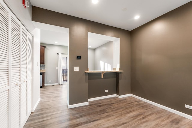 interior space featuring dark wood-type flooring