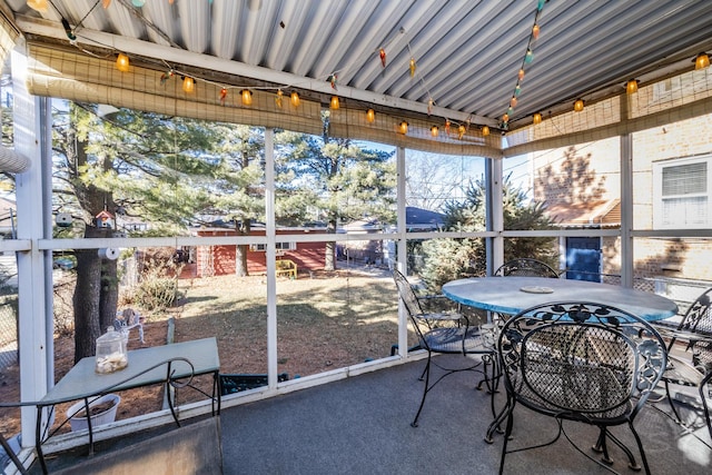 view of sunroom