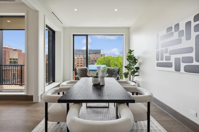 dining room featuring hardwood / wood-style floors