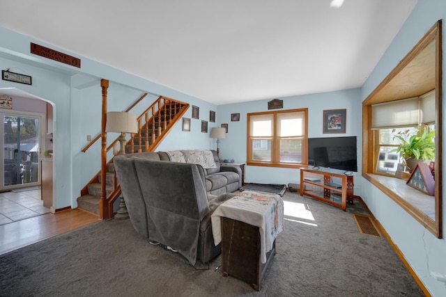 view of carpeted living room