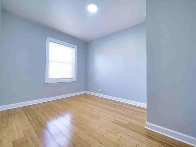 empty room featuring light hardwood / wood-style floors