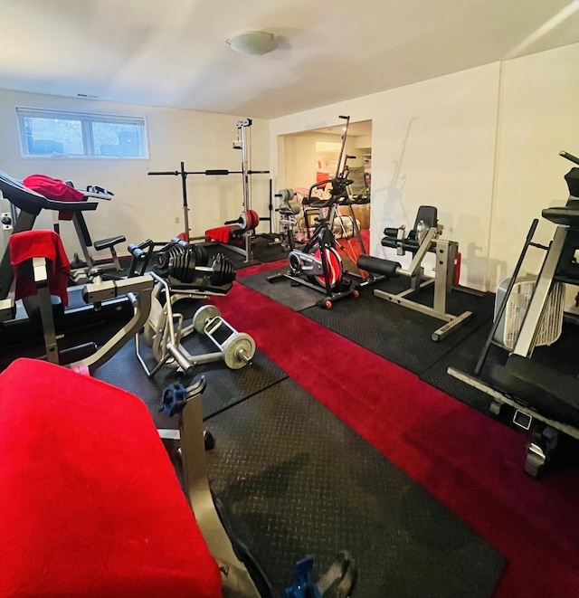 view of exercise room