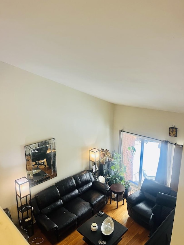 living room featuring hardwood / wood-style flooring