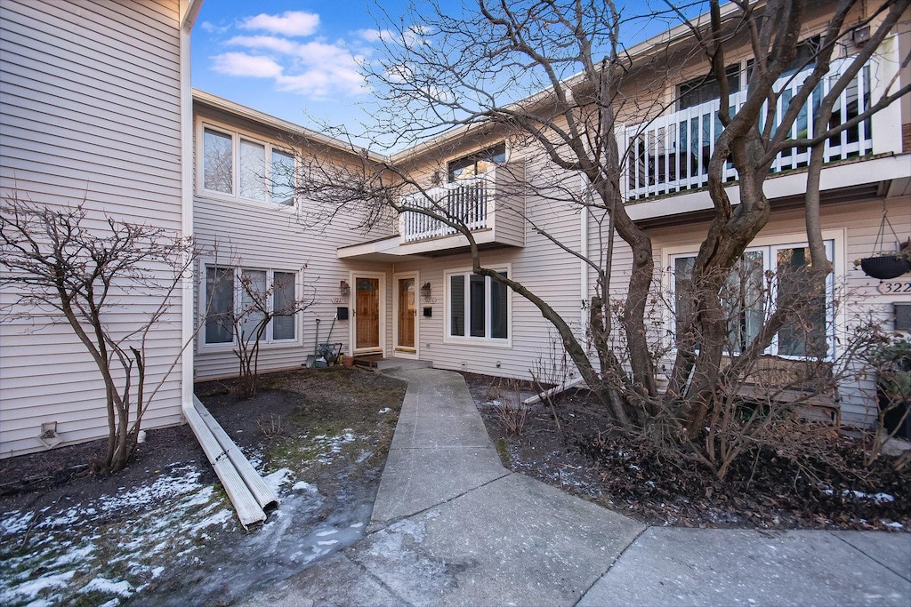 exterior space with a balcony