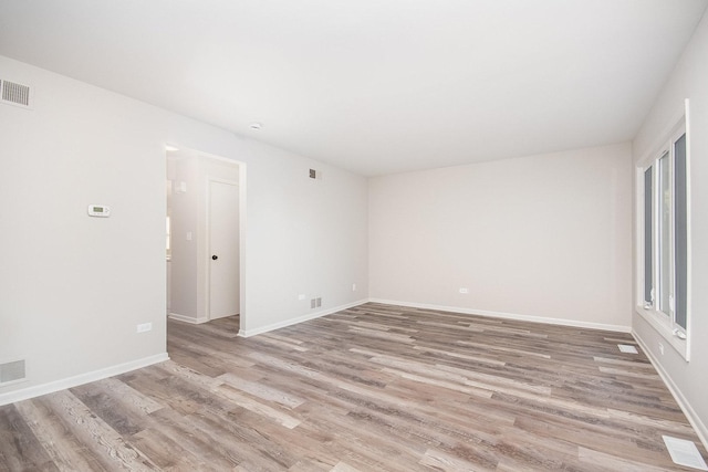 empty room featuring light hardwood / wood-style flooring