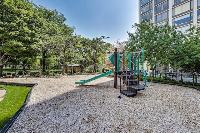 view of jungle gym