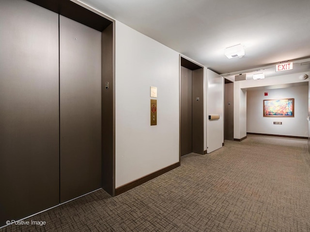 hall featuring elevator