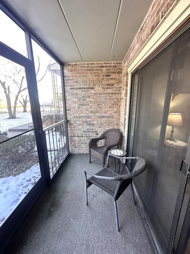 view of sunroom