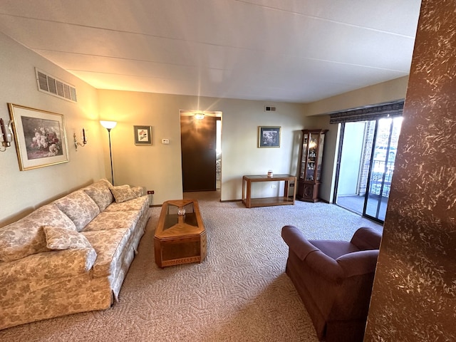 view of carpeted living room