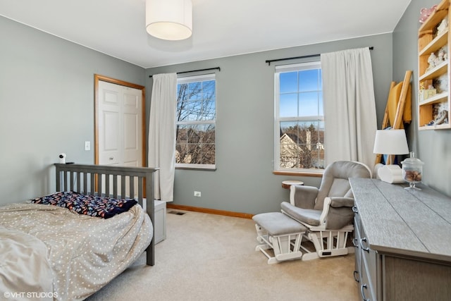 view of carpeted bedroom