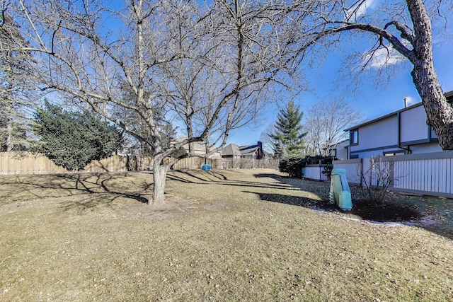 view of yard with a playground