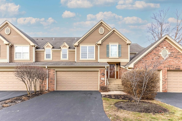 view of property featuring a garage