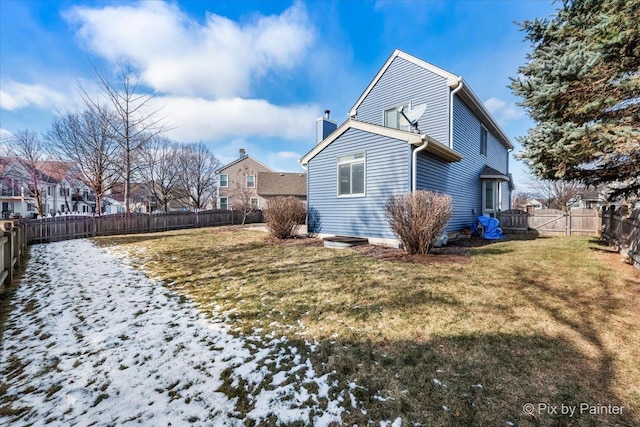 view of home's exterior featuring a yard