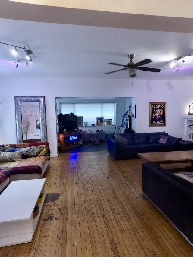 living room featuring hardwood / wood-style floors