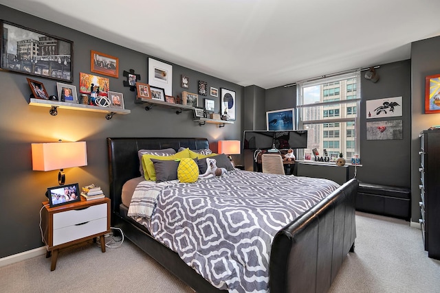 view of carpeted bedroom