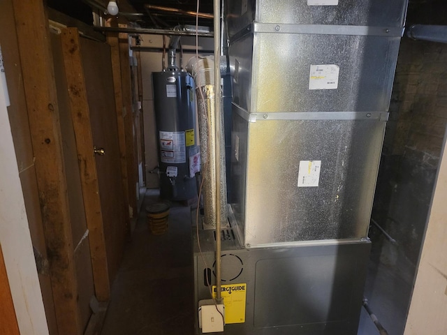 utilities with heating unit and water heater