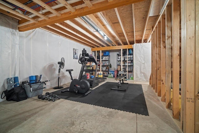 view of workout area