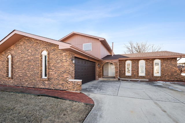 front of property featuring a garage