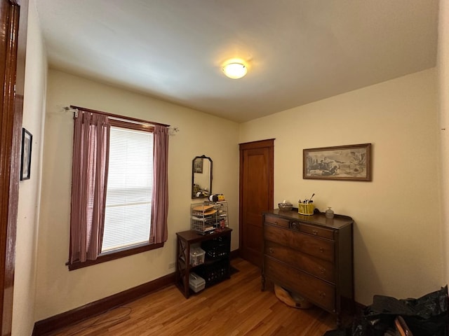 interior space with hardwood / wood-style floors