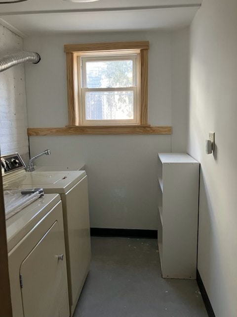 laundry area featuring washer and dryer