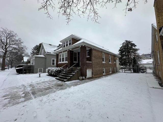 view of snowy exterior