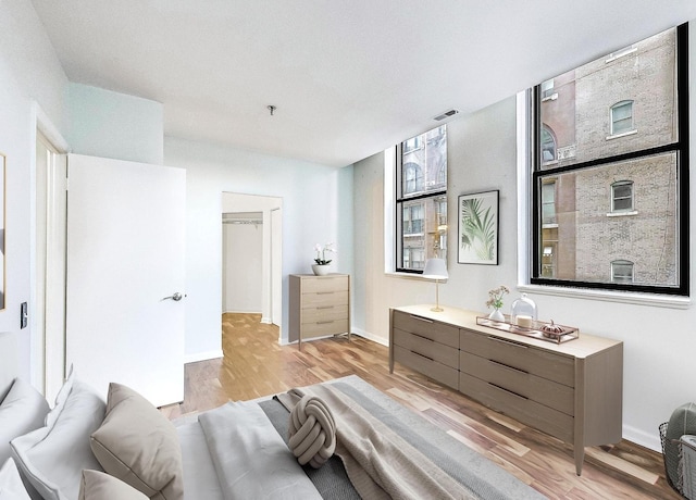 bedroom featuring light hardwood / wood-style flooring