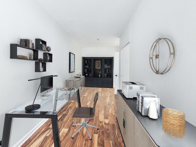 hall featuring light hardwood / wood-style flooring