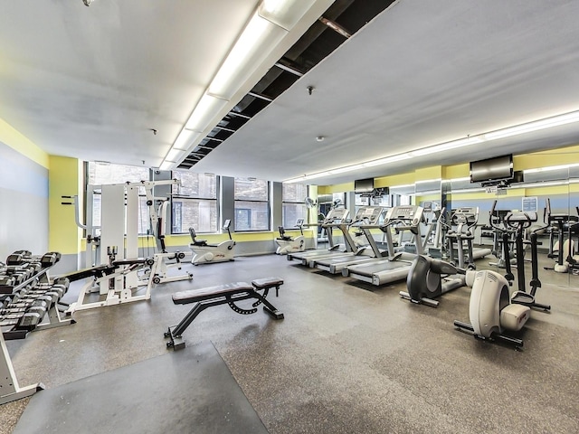 view of exercise room