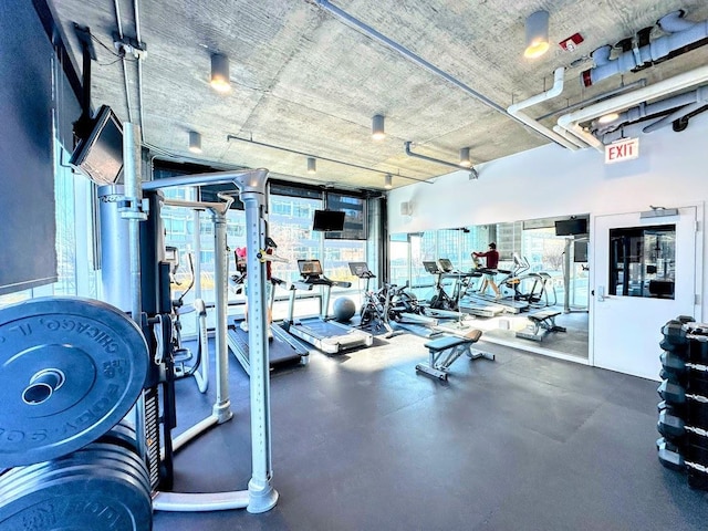 view of workout area