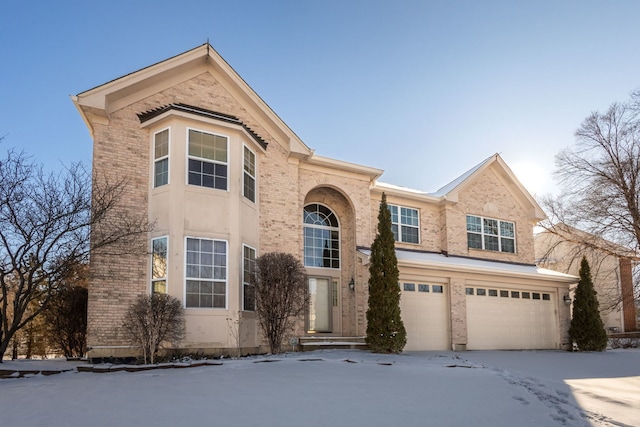 view of front facade featuring a garage