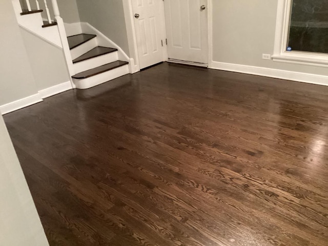 interior space featuring dark wood-type flooring