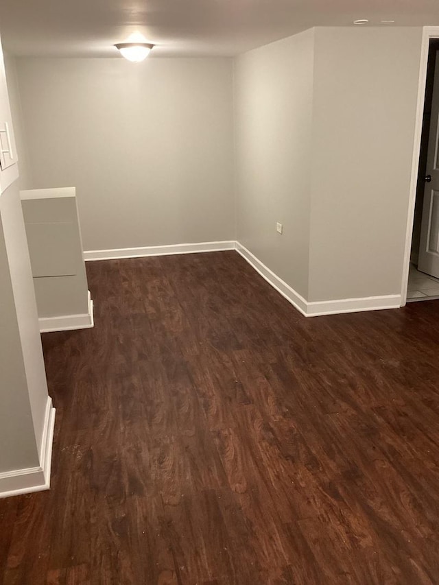 interior space featuring dark hardwood / wood-style flooring