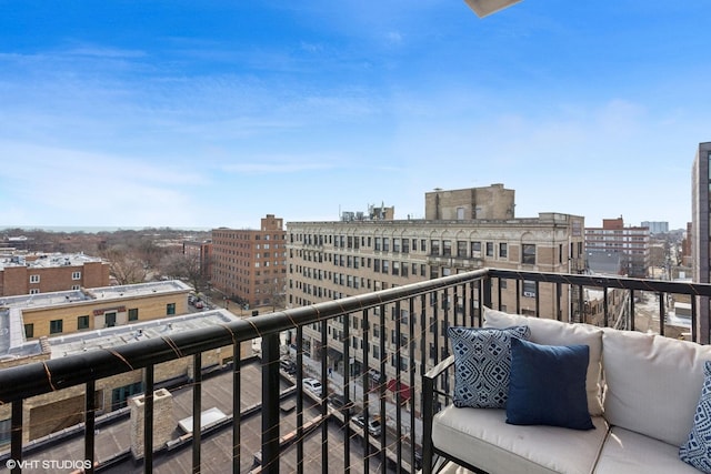 balcony with a city view