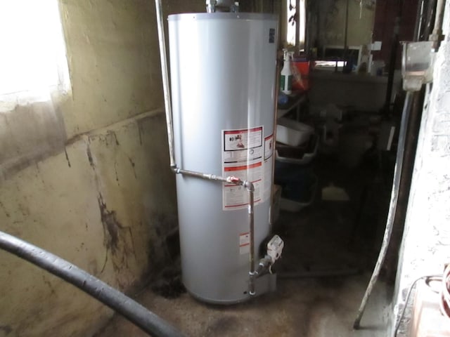 utilities featuring gas water heater