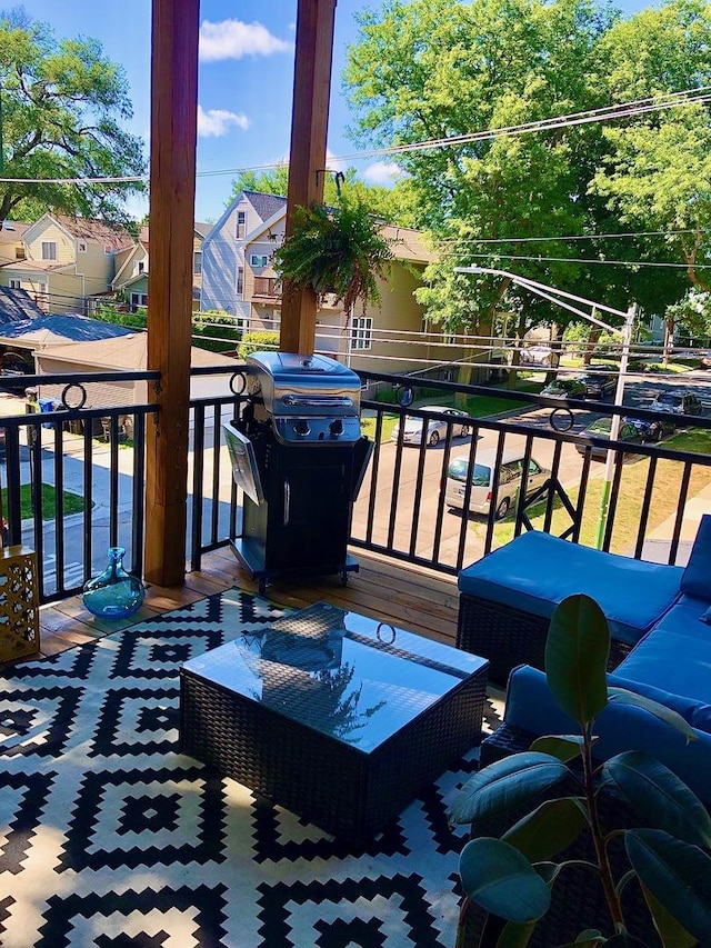 balcony featuring grilling area