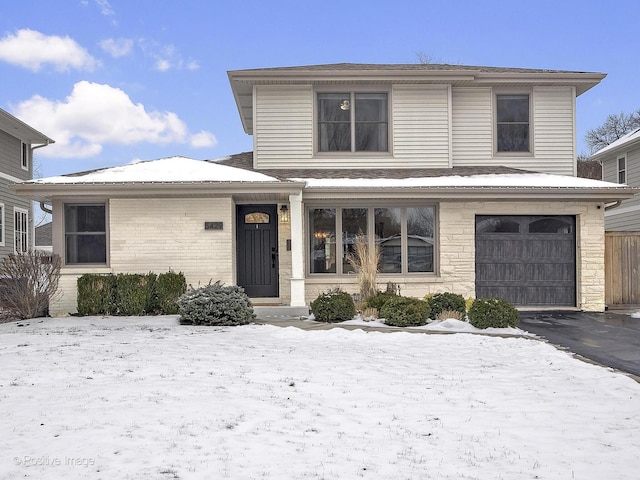 view of property with a garage