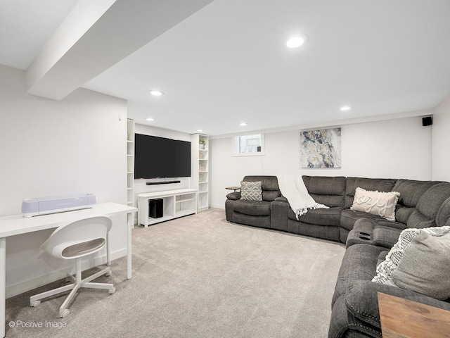 view of carpeted living room