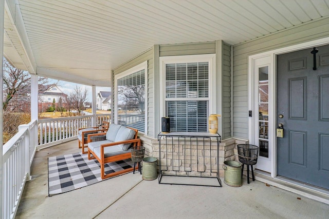 exterior space with a porch