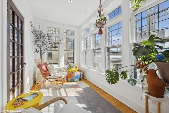 view of sunroom