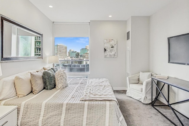 view of carpeted bedroom