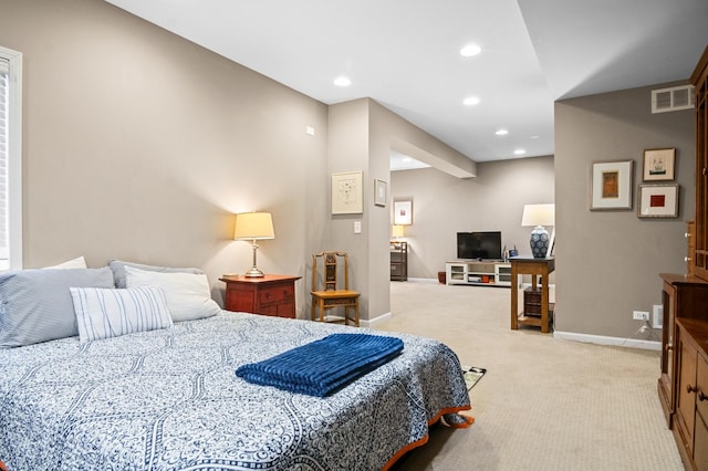 view of carpeted bedroom