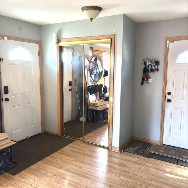 entryway featuring light wood-type flooring