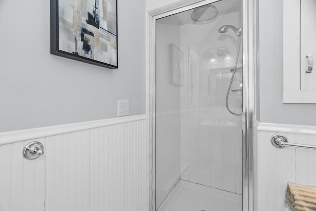 bathroom with an enclosed shower