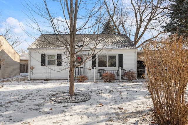 view of bungalow-style home